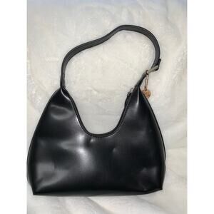 Petite Simone Women's Black Crescent Shoulder Bag‎ Fashion Casual